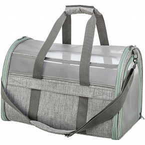 Torba transportowa DILLON, 33 × 32 × 54 cm, do 10 kg, szara/miętowa