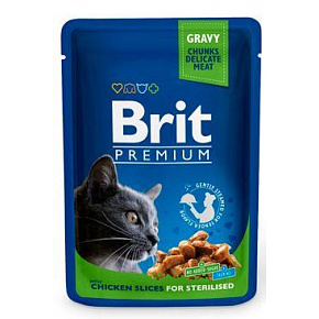 Brit Premium Cat saszetka Chicken Slices for Steril 100g