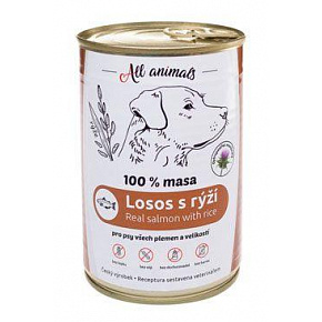 All Animals DOG konserwa. Łosoś mielony z ryżem 400g