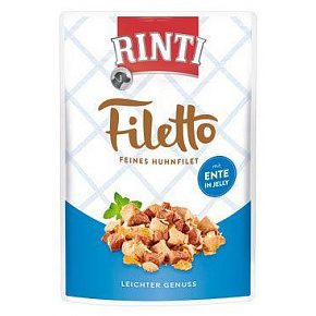 Rinti Dog Filetto saszetka kurczak+kaczka w galarecie 100g