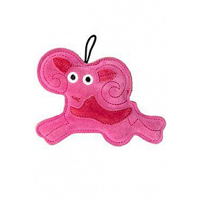 Zabawka dla psa LEATHER CAPRICORN skóra, różowa 20cm Kiwi