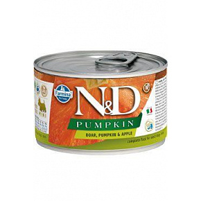 N&D DOG PUMPKIN Adult Dzik & Jabłko Mini 140g