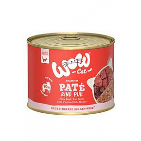 WOW Cat konserwa. Adult Paté PUR wołowina 200g