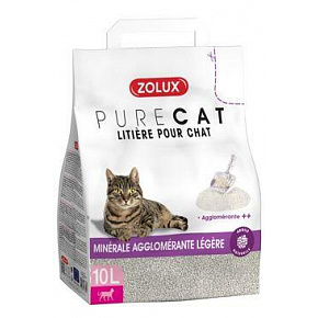 Żwirek PURECAT mineral light clumping 10l Zolux