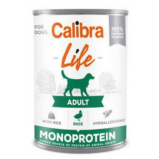 Calibra Dog Life konserwa.Dorosła kaczka z ryżem 400g