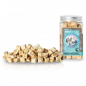 KIDDOG Super Premium 100% freeze dried MACKEREL CUBES - čisté maso z makrely, sušené mrazem 60 g