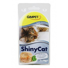Gimpet ShinyCat puszka. tuńczyk&krewetki 2x70g Gimpet ShinyCat puszka. tuńczyk&krewetki 2x70g