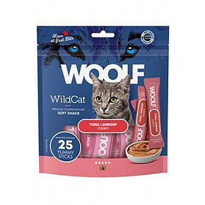 WOOLF WildCat Cream Regular Tuńczyk&Krewetka 25x14g WOOLF WildCat Cream Regular Tuńczyk&Krewetka 25x14g