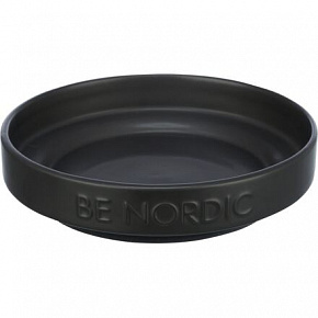BE NORDIC ceramiczna miska płytka, 0.3l / 16 cm, czarny
