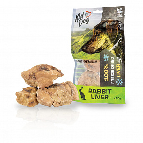 KIDDOG SUPER PREMIUM 100% wątroba królicza w całości suszona mrozem 50 g