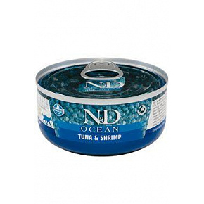 N&D CAT OCEAN Adult Tuńczyk & Krewetki 70g