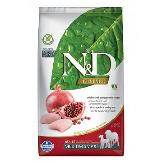 N&D PRIME DOG Puppy M/L Kurczak & Granat 2,5kg