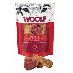 WOOLF Classic poch. Serca z kaczki, kurczaka.z Ryżem100g