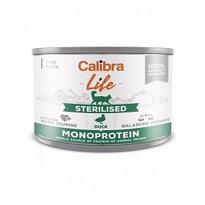 Calibra KONSERWA cat Life Sterilised kaczka 6 x 200 g Calibra KONSERWA cat Life Sterilised kaczka 6 x 200 g