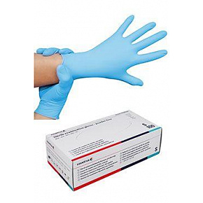 Rękawice nest.wyż.CVET nitrylowe S/100 szt. niebieskie, solidne