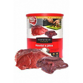 Topstein Wołowina z wątrobą w puszce 800g