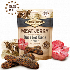 Carnilove Dog Jerky Wołowina z Filetem z Mięśni Wołowych 100g