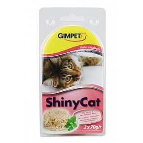 Gimpet ShinyCat puszka. krab&kurczak 2x70g Gimpet ShinyCat puszka. krab&kurczak 2x70g