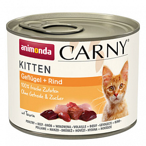 ANIMONDA puszka CARNY Kitten - drób + wołowina 200g
