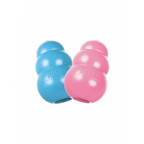 Zabawka Kong Dog Puppy Granat niebieski/różowy, guma naturalna, M 7-16 kg