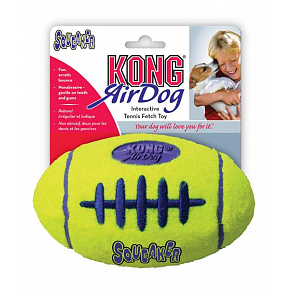 Zabawka Kong Dog Airdog Piłka rugby z piszczałką tenis, guma wulkanizowana, S