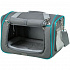 Torba transportowa VICKY, 40 x 27 x 28 cm, do 5 kg, szara/turkusowa