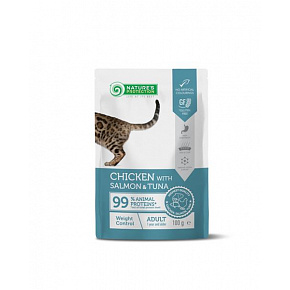 Natures P KAPSUŁKI cat adult weight control kurczak & łosoś & tuńczyk 22 x 100 g
