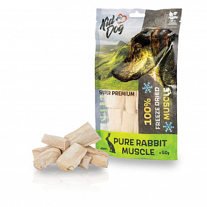 KIDDOG SUPER PREMIUM 100% czyste mięso królicze suszone mrozem 50 g
