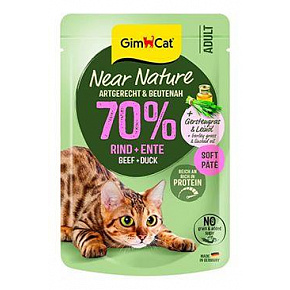 GimCat Near Nature saszetka wołowina&kaczka 85g