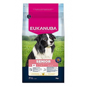 Eukanuba Dog Senior Medium bogaty w świeżego kurczaka 3kg