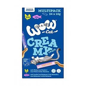 WOW Kot poch. Creamy Snack Multipack 24x15g
