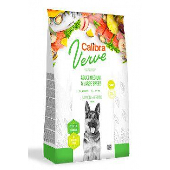 Calibra Dog Verve GF Adult M&L Łosoś&Śledź 2kg