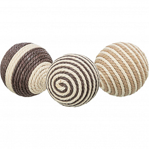 Piłki sznurkowe - brązowo-beżowe 4,5 cm Piłki sznurkowe - brązowo-beżowe 4,5 cm