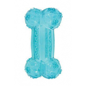 Zabawka dla psa BONE TPR POP kość 12cm turkus Zolux