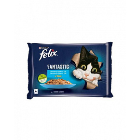 Nestlé FELIX Fantastic cat Multipack wybór ryb w galarecie saszetka 4x85 g
