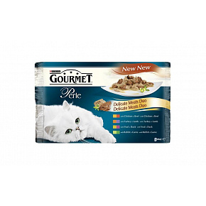 Nestlé GOURMET PERLE cat Multipack duo wołowina&kurczak saszetka 4x85 g Nestlé GOURMET PERLE cat Multipack duo wołowina&kurczak saszetka 4x85 g