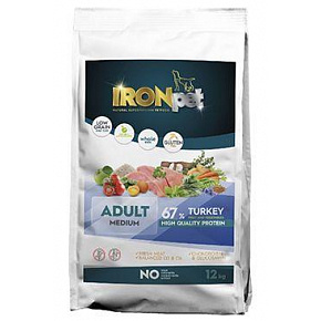 IRONpet Dog Adult Medium Turkey 12kg