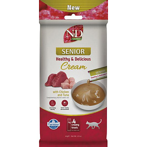 Przysmak Farmina Creamy N&D Quinoa Cat z Kurczakiem i Tuńczykiem Senior 60 g Przysmak Farmina Creamy N&D Quinoa Cat z Kurczakiem i Tuńczykiem Senior 60 g