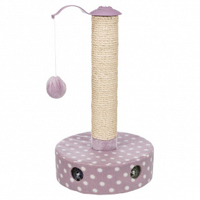 JUNIOR škrabadlo pro koťata o 26 cm/ 47 cm, fleece/sisal, světlá lila