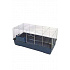 Klatka Bunny Bungallow chrom składana niebieska 120cm