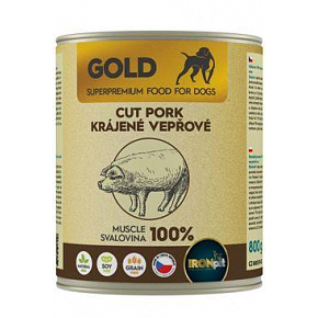 IRONpet Gold Dog konserwa. Mięso wieprzowe z mięśnia 800g