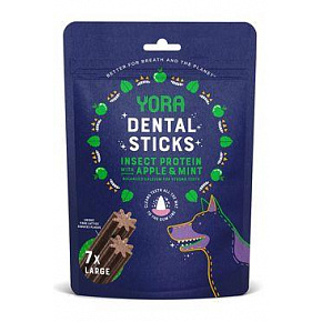 YORA Dog poch. z owadów Dental patyczki L 270g/7szt
