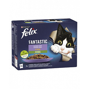 Nestlé FELIX Fantastic cat Multipack wybór z warzywami w galarecie saszetka 12x85 g