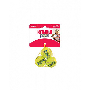 Zabawka Kong Dog SqueakAir Piłka z piszczałką tenis, guma wulkanizowana, S (3 szt./op.)