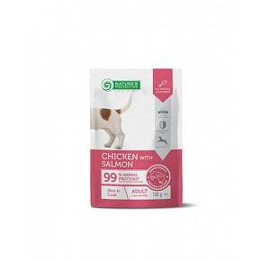 Natures P KAPSUŁKI dog adult skin & coat kurczak & łosoś 22x100 g