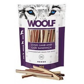 WOOLF Classic poch. Długi kanapka z jagnięciną i dorszem 100g