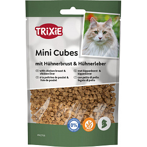 Mini Cubes, kostki z piersi kurczaka i wątróbki, 50 g Mini Cubes, kostki z piersi kurczaka i wątróbki, 50 g