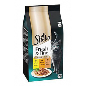 Sheba saszetka Fresh&Fine mix kurczak, indyk, kaczka 6x50g