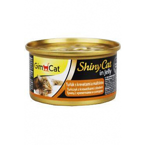 GimCat ShinyCat konserwa. tuńczyk&krewetka&maltoza 70g