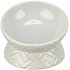 Podniesiona miska ceramiczna, ergonomiczny kształt, 0,15 l / 13 cm, jasnoszara